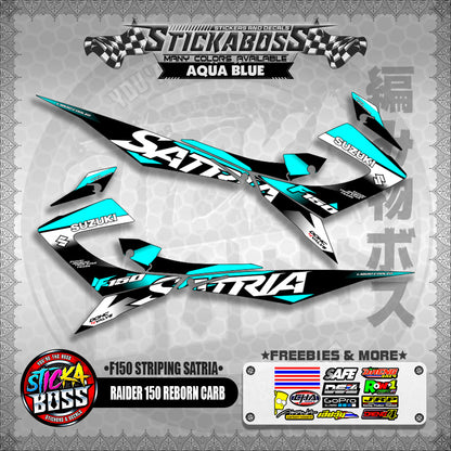 RAIDER 150 REBORN CARB STICKER DECALS ( F150 STRIPING SATRIA )【WITH FREEBIES】