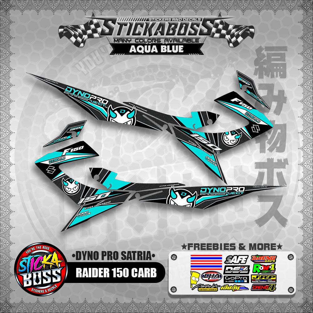 RAIDER 150 CARB STICKER DECALS ( DYNO PRO SATRIA )【WITH FREEBIES】