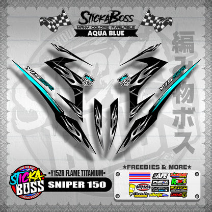 SNIPER 150 DECALS ( Y15ZR FLAME TITANIUM )【WITH FREEBIES】
