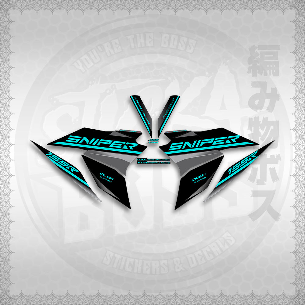 STICKER DECALS for SNIPER 155 (20PHSTDE) By STICKABOSS (SOFIE LAMINATED WATERPROOF)