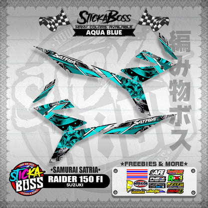 RAIDER 150 FI DECALS ( SAMURAI SATRIA )【WITH FREEBIES】