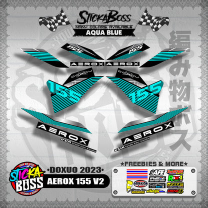AEROX 155 V2 DECALS ( DOXUO 2023 )【WITH FREEBIES】