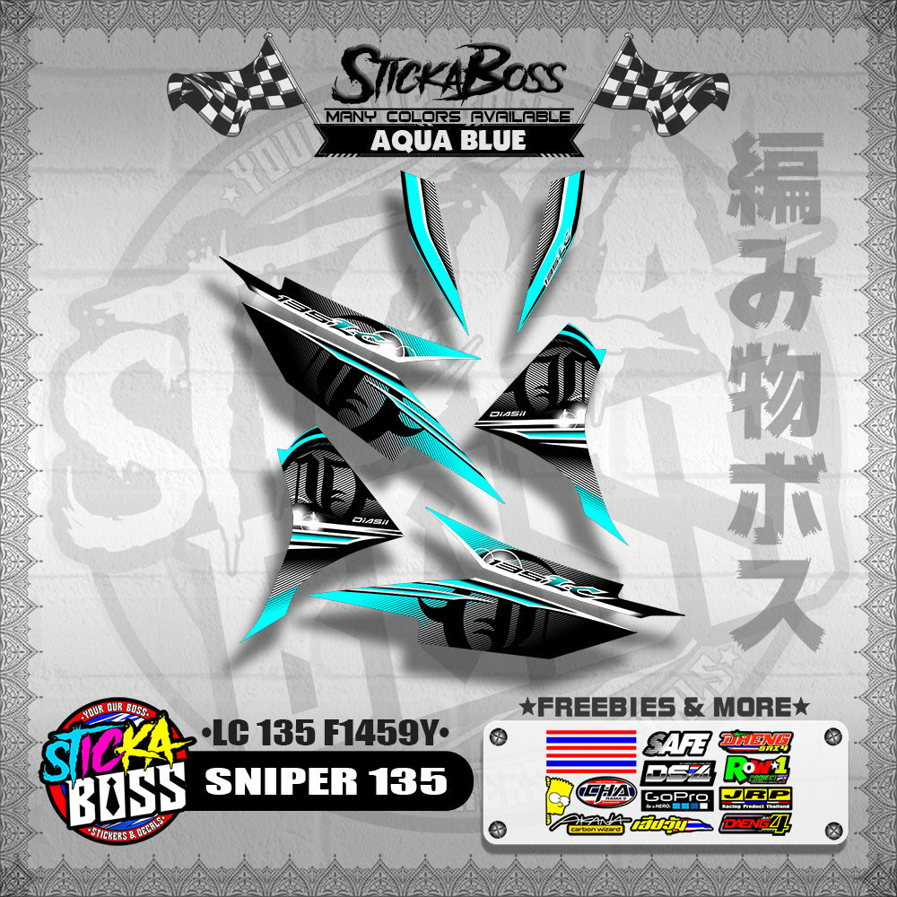 SNIPER 135 DECALS ( LC 135 F1459Y )【WITH FREEBIES】