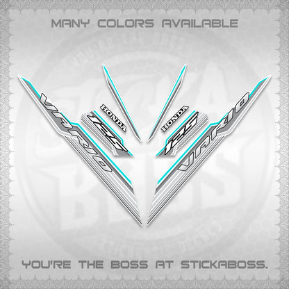 CLICK 125 V3 INDO FOR WHITE DECALS (2024 SV 07-A2 STYLE) STICKER KITS By STICKABOSS