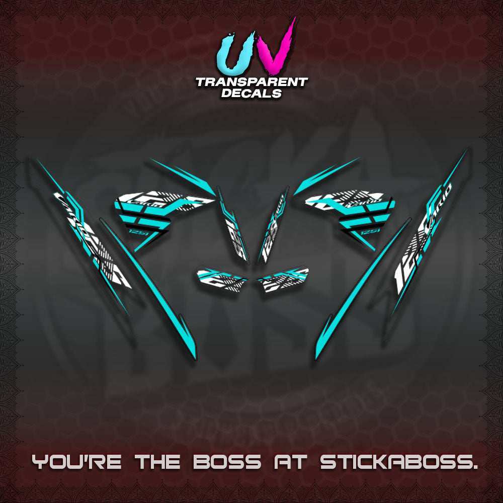 CLICK V2 VARIO UV TRANSPARENT DECALS (2026 SHARP LINES 01)STICKER DECALS By STICKABOSS