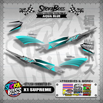 X1 SUPREME DECALS ( STYLISH COMMUTER 01 )【WITH FREEBIES】