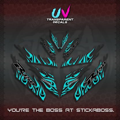 【PREMIUM UV PRINT】TRANSPARENT RAIDER 150 Fi DECALS(API TERBARU VIRAL ELEGAN)STICKER By STICKABOSS