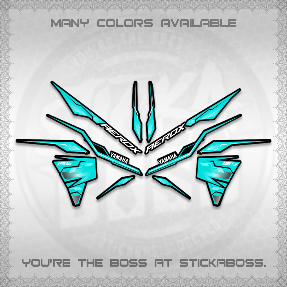 AEROX V3 INDO DECALS (ALPHA TURBO 0001)STICKER DECALS By STICKABOSS
