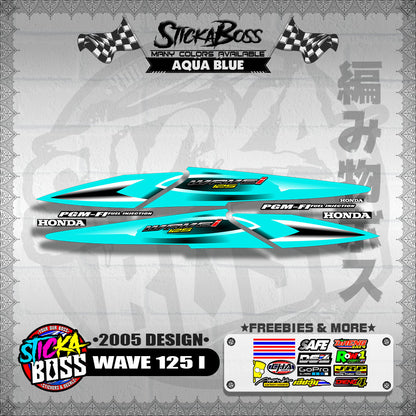 WAVE 125 I DECALS ( 2005 DESIGN )【WITH FREEBIES】