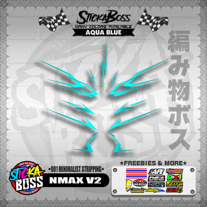 NMAX V2 DECALS ( 001 MINIMALIST STRIPPING )【WITH FREEBIES】