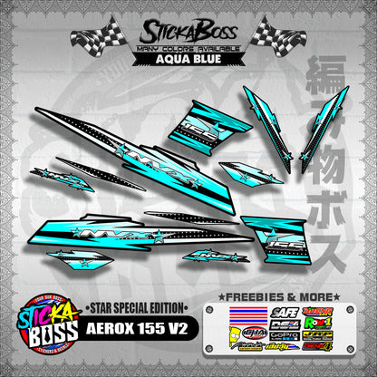 AEROX 155 V2 DECALS ( STAR SPECIAL EDITION )【WITH FREEBIES】