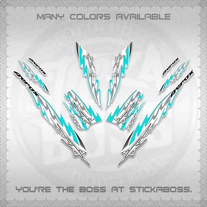 AEROX V2 INDO FOR WHITE DECALS (2026 STAR 0001 MOTIF) STICKER KITS By STICKABOSS