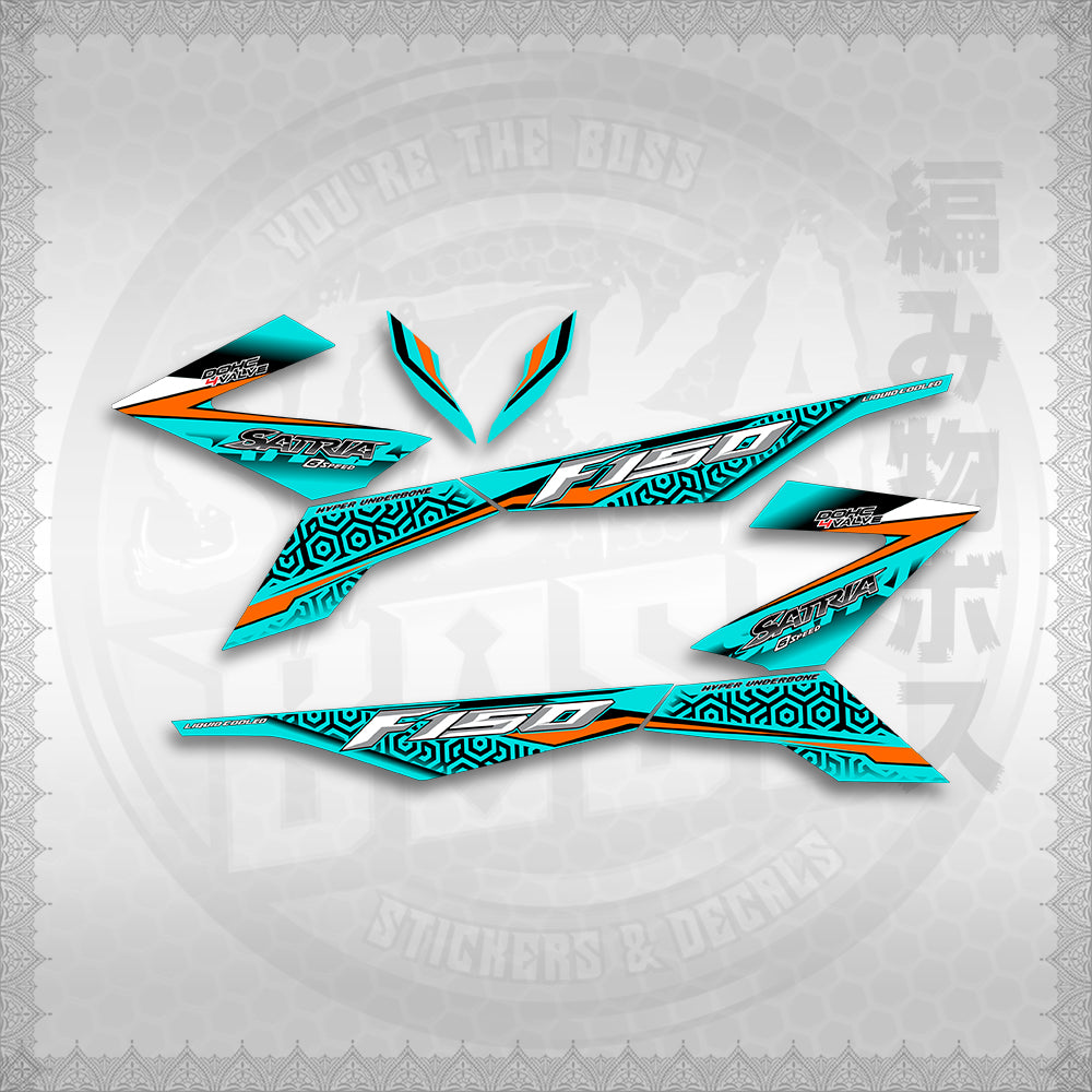 STICKER DECALS for RAIDER 150 Fi (RFIGRHESA) By STICKABOSS (SOFIE LAMINATED WATERPROOF)
