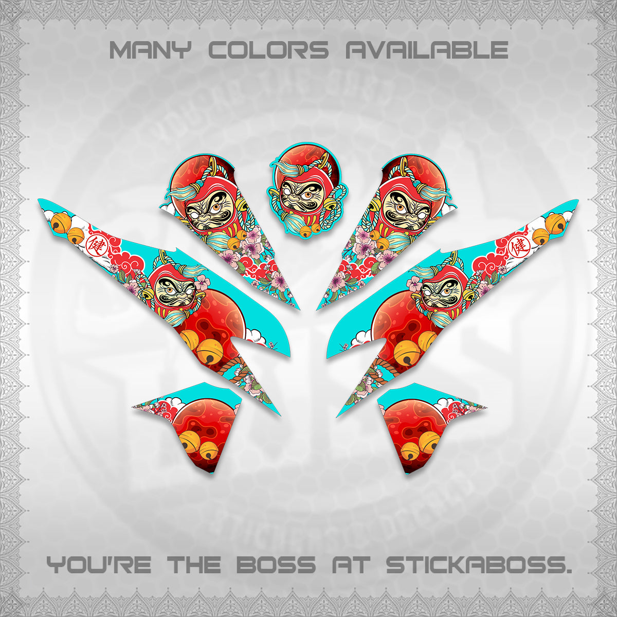 CLICK 125 V2 VARIO DECALS (DARUMA CLOUDS DESIGN) STICKER DECALS By STICKABOSS (Copy)