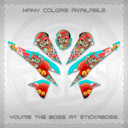 CLICK 125 V2 VARIO DECALS (DARUMA CLOUDS DESIGN) STICKER DECALS By STICKABOSS (Copy)