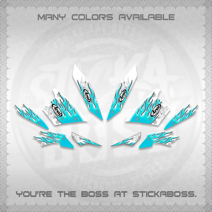 AEROX V3 ALPHA TURBO FOR WHITE DECALS (MOTIF ARAI API NEW TERBARU)STICKER DECALS By STICKABOSS