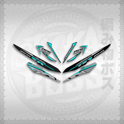STICKER DECALS for AEROX 155 V1 (NESPGR) By STICKABOSS (SOFIE LAMINATED WATERPROOF)