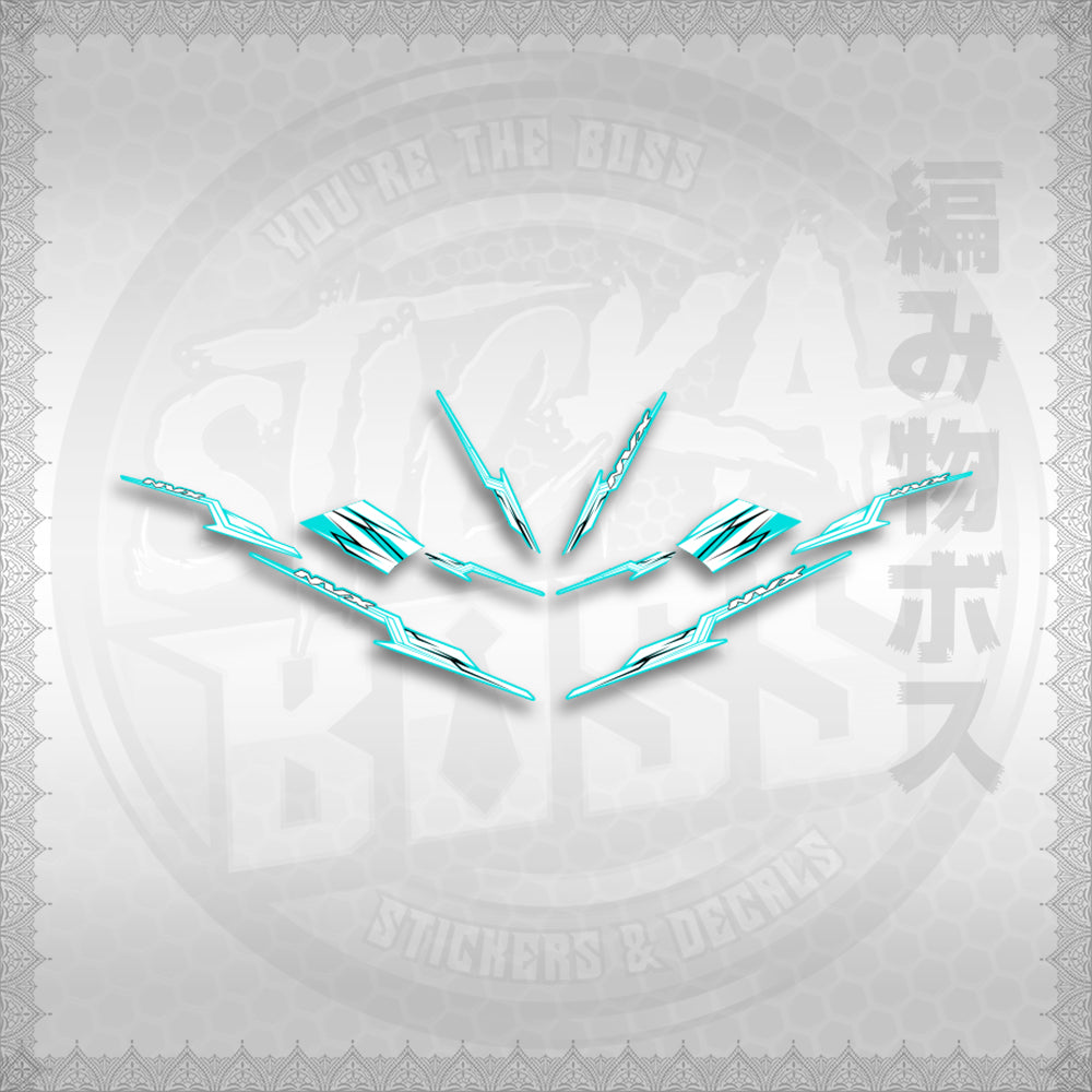 STICKER DECALS for AEROX 155 V1 THAI (AV1STOLTHST) By STICKABOSS (SOFIE LAMINATED WATERP