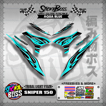 SNIPER 150 DECALS ( TRIBAL LIGHT Y15ZR )[ PREMIUM GLOSSY LAMINATED ]【WITH FREEBIES】