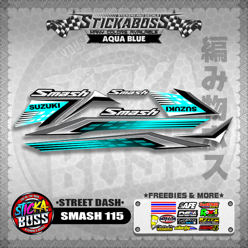 SMASH 115 STICKER DECALS ( STREET DASH )【WITH FREEBIES】