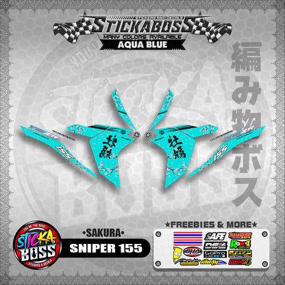 SNIPER 155 STICKER DECALS (SAKURA) 【WITH FREEBIES】