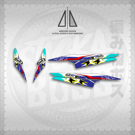 STICKER DECALS for MIO 1 (MIR25BIDESIGN)  By STICKABOSS (SOFIE LAMINATED WATERPROOF)