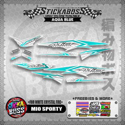 MIO SPORTY THAI-MALAYSIAN STICKER DECALS ( FOR WHITE CRYSTAL FIRE )【WITH FREEBIES】