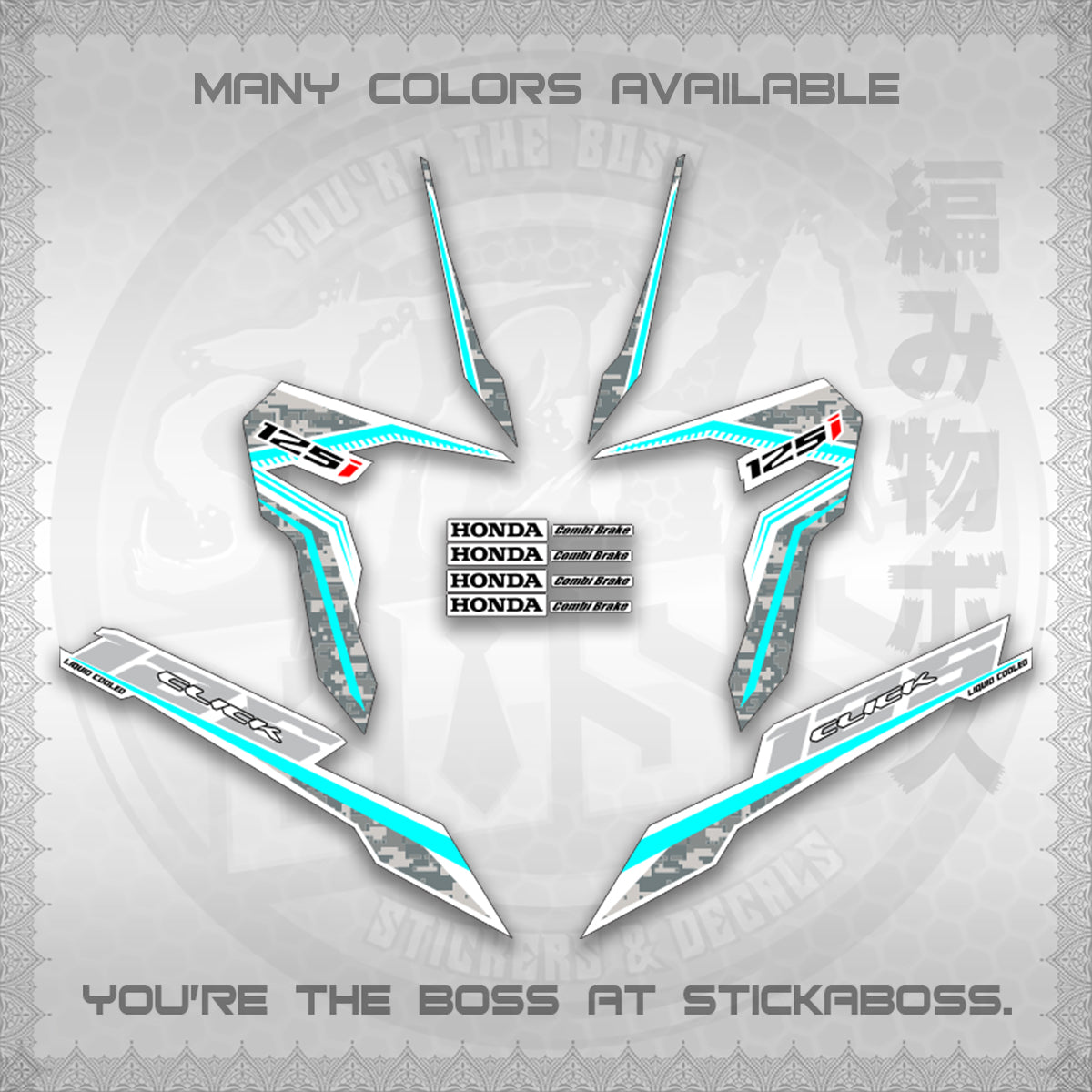 CLICK 125 V3 VIETNAM CONCEPT ( FOR WHITE BARCODE STYLE ) STICKER DECALS By STICKABOSS