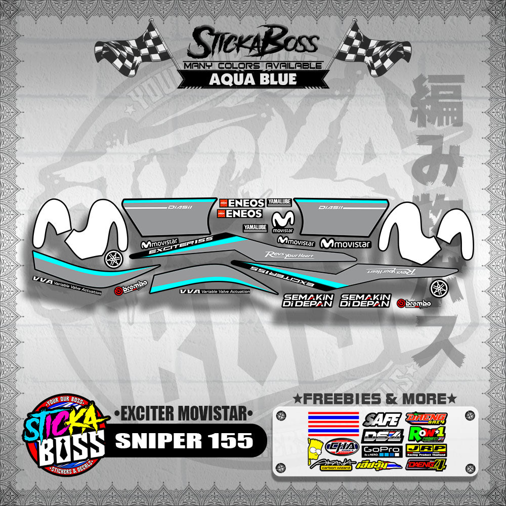SNIPER 155 DECALS ( EXCITER MOVISTAR )【WITH FREEBIES】