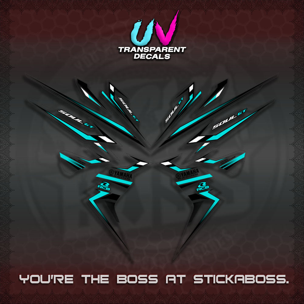 【PREMIUM UV PRINT】TRANSPARENT MIO SOUL i 115 GT INDO STRIPING DECALS (2026 DESIGN 001)By STICKABOSS