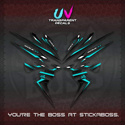 【PREMIUM UV PRINT】TRANSPARENT MIO SOUL i 115 GT INDO STRIPING DECALS (2026 DESIGN 001)By STICKABOSS
