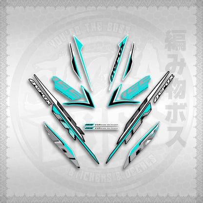 STICKER DECALS for AEROX 155 V2 (AV2NESPGR) By STICKABOSS (SOFIE LAMINATED WATERPROOF)