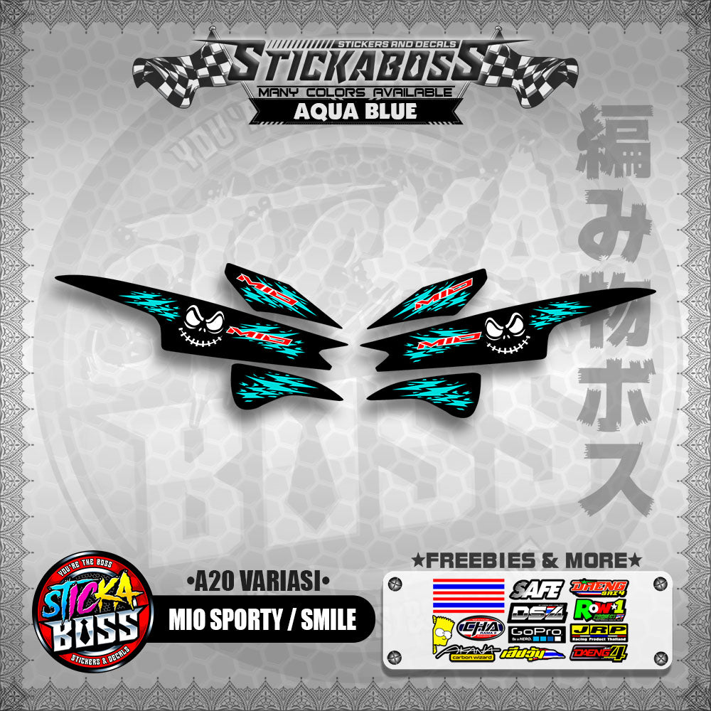 MIO SPORTY / SMILE INDO STICKER DECALS (  A20 VARIASI )【WITH FREEBIES】