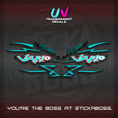 CLICK V2 INDO/MALAY UV TRANSPARENT VARIO DECALS (GRAFITY VARIO MOTIF)STICKER DECALS By STICKABOSS