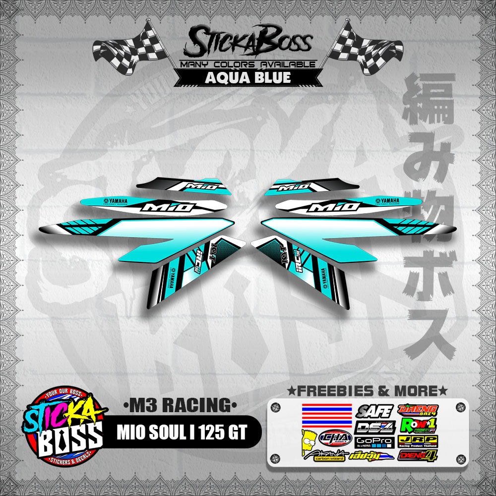 MIO SOUL I 125 GT DECALS ( M3 RACING )【WITH FREEBIES】