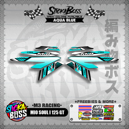 MIO SOUL I 125 GT DECALS ( M3 RACING )【WITH FREEBIES】