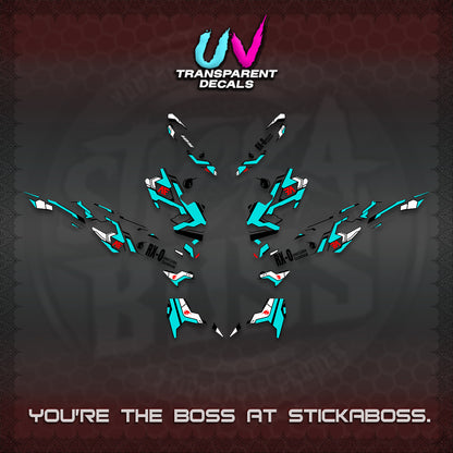 CLICK V3 VARIO UV TRANSPARENT DECALS (UNICORN GUNDAM DESIGN) STICKER DECALS By STICKABOSS