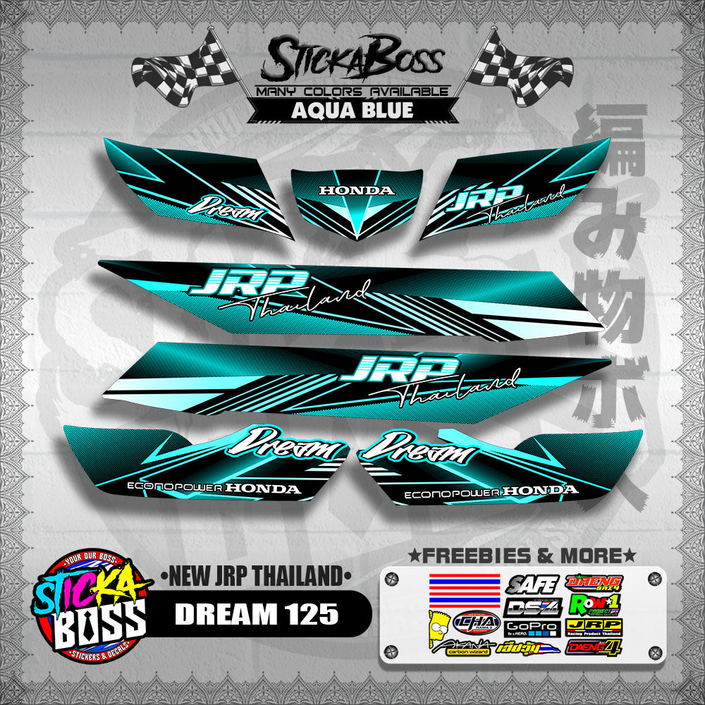 DREAM 125 DECALS ( NEW JRP THAILAND )【WITH FREEBIES】