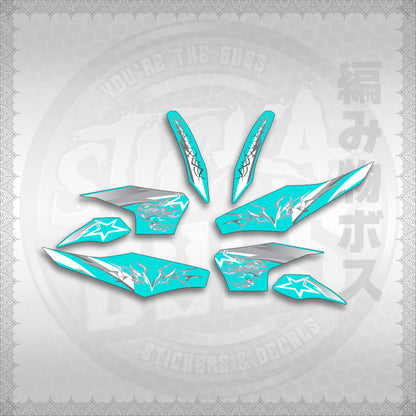 STICKER DECALS for CLICK 125 V2 (CV2VALEKYSH) By STICKABOSS (SOFIE LAMINATED WATERPROOF)