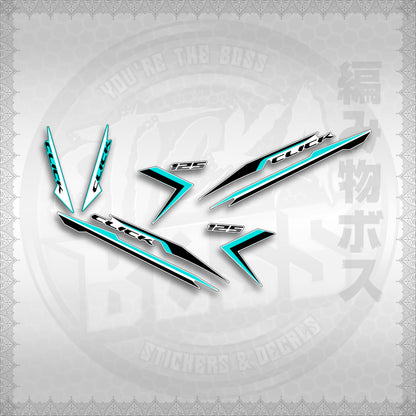 STICKER DECALS for CLICK 125 V3 (CV324NSTIN) By STICKABOSS (SOFIE LAMINATED WATERPROOF)