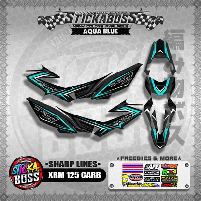 XRM 125 CARB STICKER FULL DECALS ( SHARP LINES )【WITH FREEBIES】