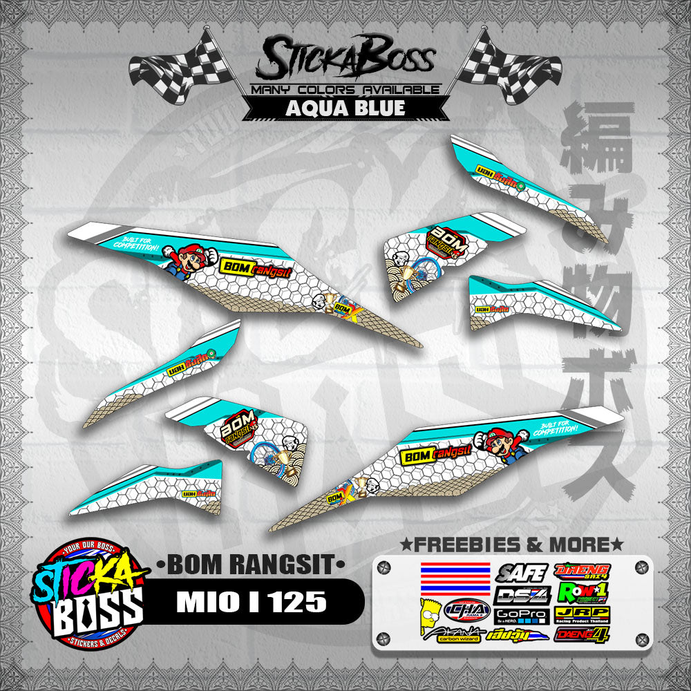 MIO I 125 INDO DECALS ( BOM RANGSIT )【WITH FREEBIES】