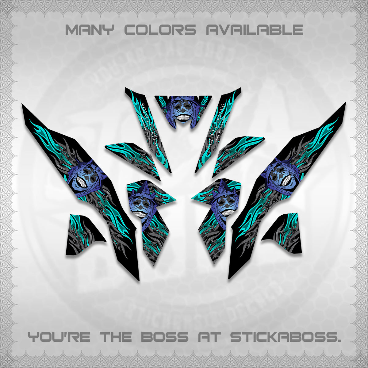 CLICK V3 DECALS (SoloLevelingSmiley Design) STICKER DECALS By STICKABOSS