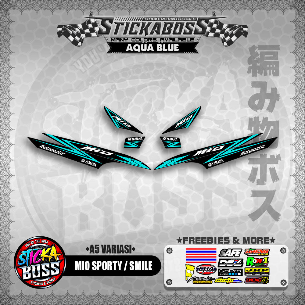 MIO SPORTY / SMILE INDO STICKER DECALS ( A5 VARIASI )【WITH FREEBIES】