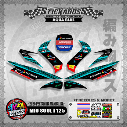 MIO SOUL I 125 STICKER DECALS ( 2025 PERTAMINA MANDALIKA )【WITH FREEBIES】