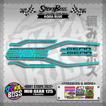 MIO GEAR 125 DECALS ( BODY STRIPE 2022 )【WITH FREEBIES】