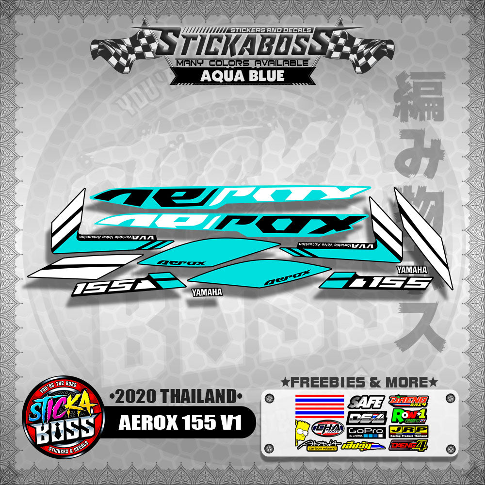 AEROX 155 V1 STOCK DECALS  ( 2020 THAILAND )【WITH FREEBIES】