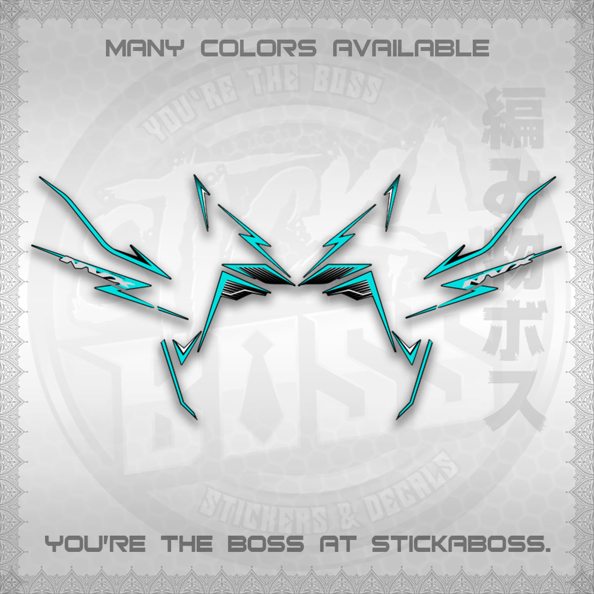 AEROX V3 NVX MALAY DECALS (HIBISCUS MOTIF) STICKER DECALS By STICKABOSS