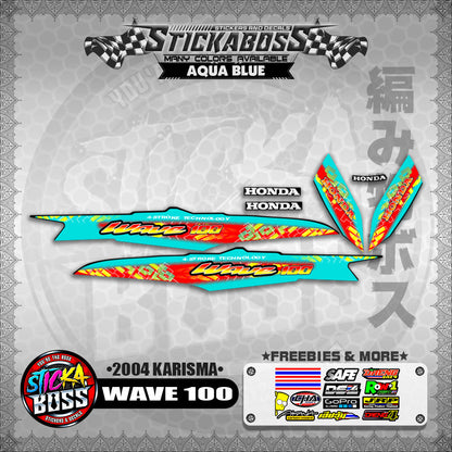 WAVE 100 STICKER DECALS ( 2004 KARISMA )【WITH FREEBIES】