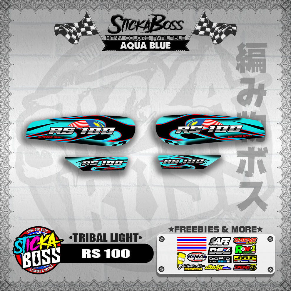RS 100 DECALS ( TRIBAL LIGHT )【WITH FREEBIES】 – StickaBoss